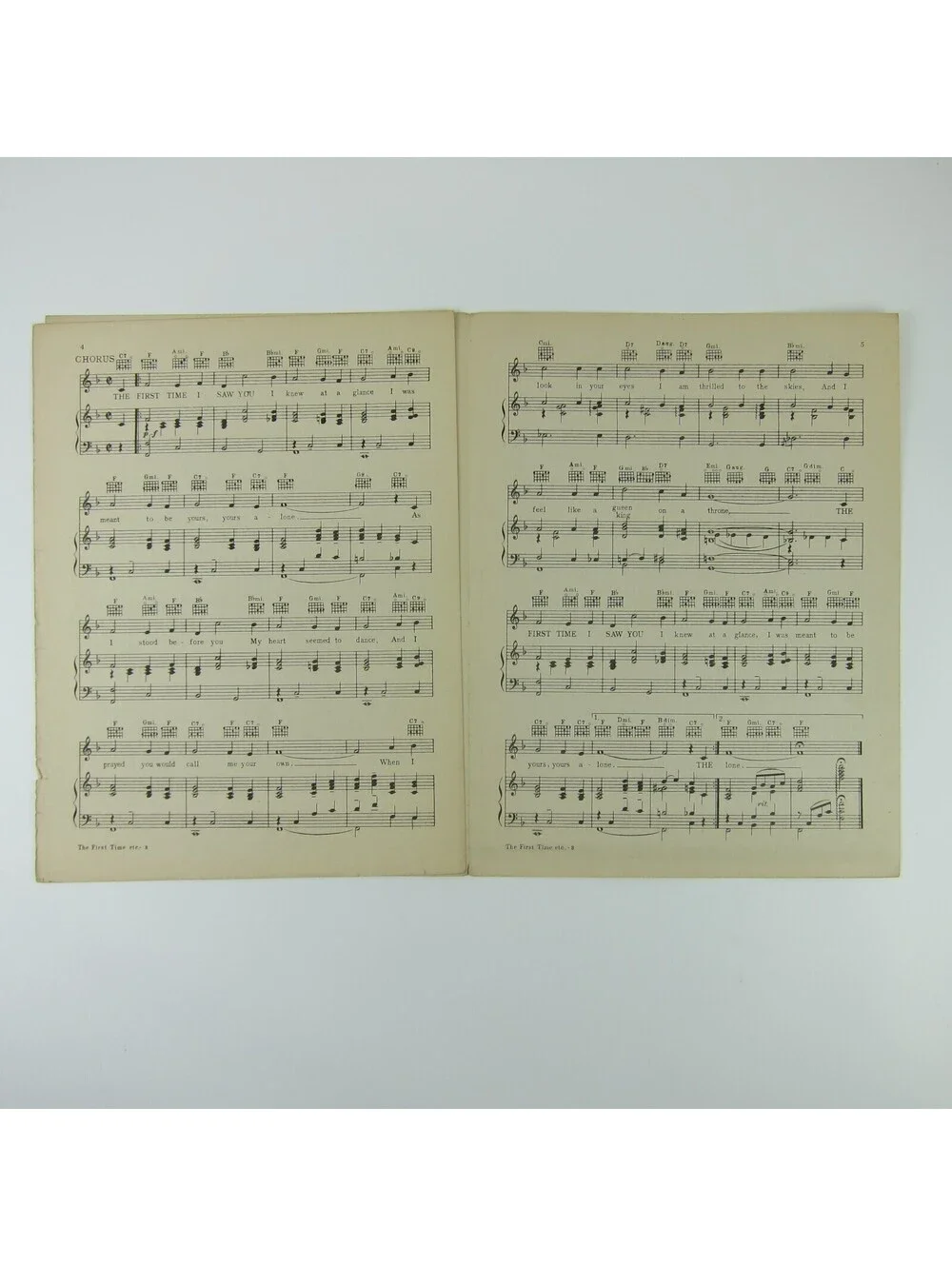 Sheet Music The First Time I Saw You Cary Grant Frances Farmer Toast of NY 1937